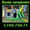 Springkussen draakje met glijbaan 